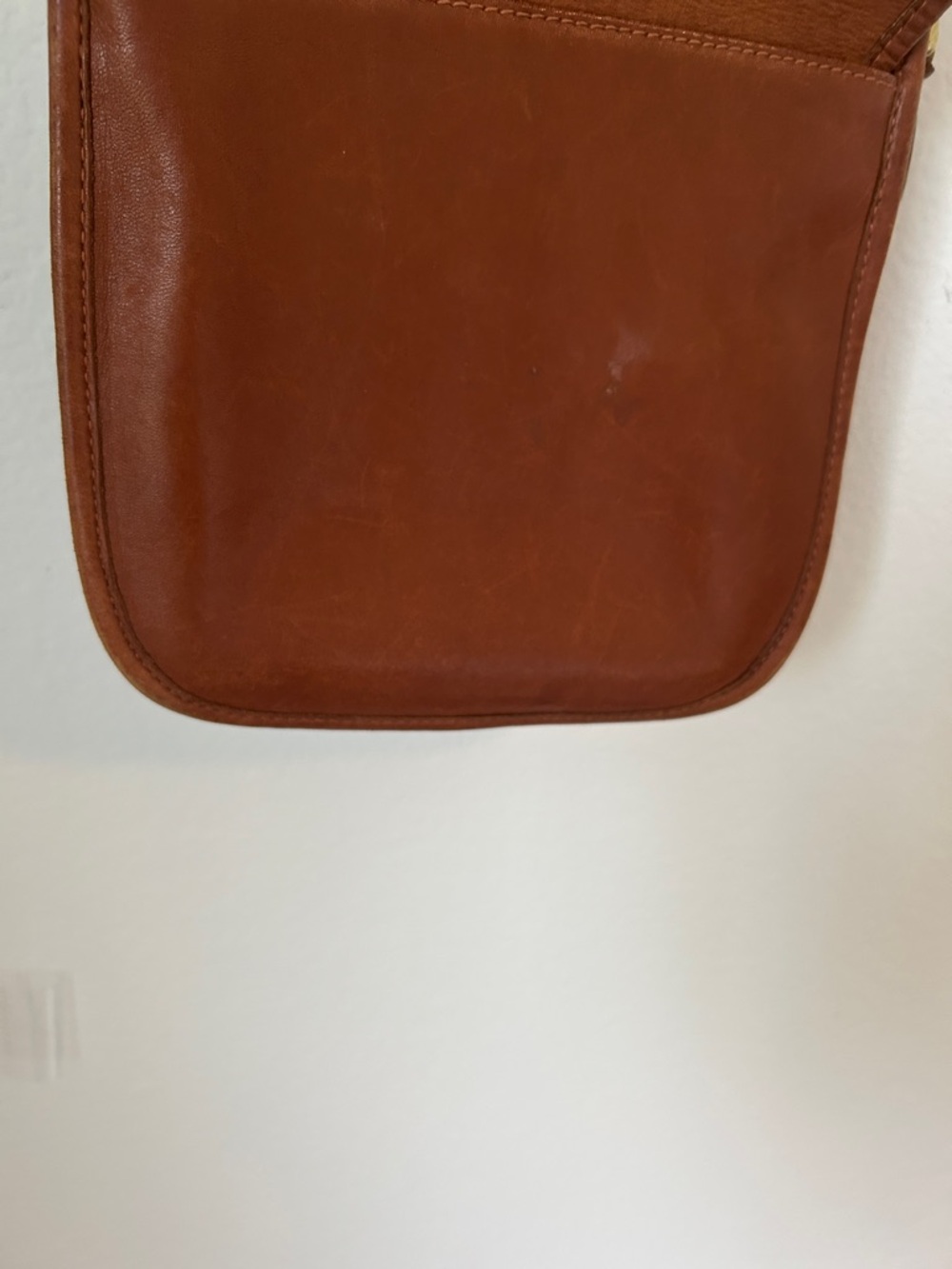 Vintage Etienne Aigner Cognac Leather Crossbody Bag Horsebit Mini Saddle Purse - Picture 6 of 6